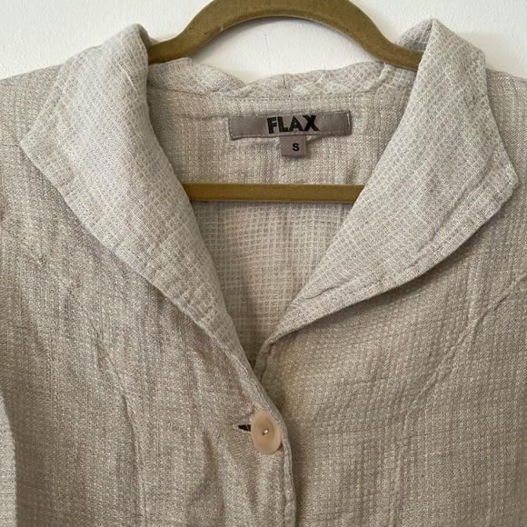 Vintage Flax Button Up Blazer Size Small - Picture 3 of 6